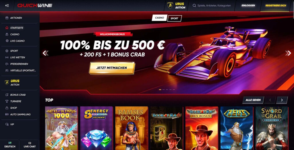 Quickwin Casino Startseite