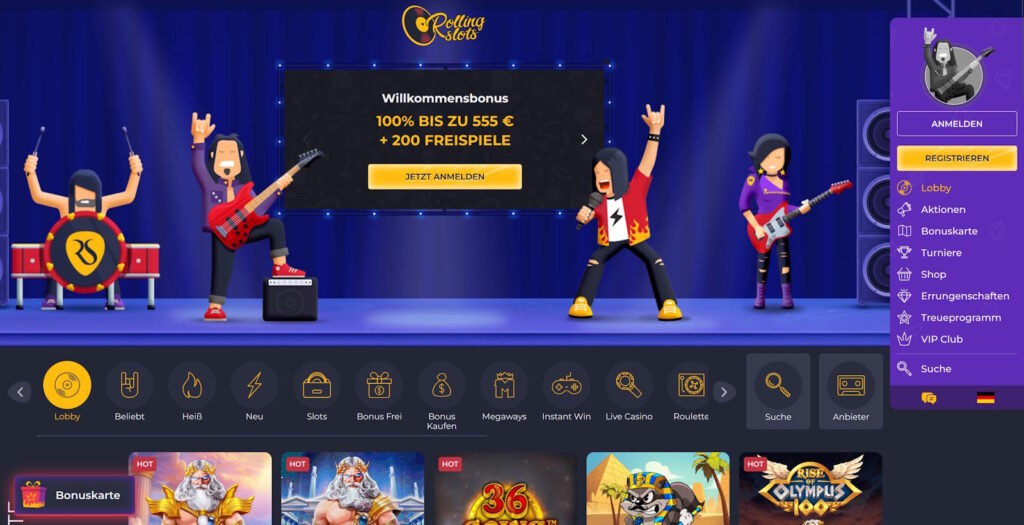 RollingSlots Startseite