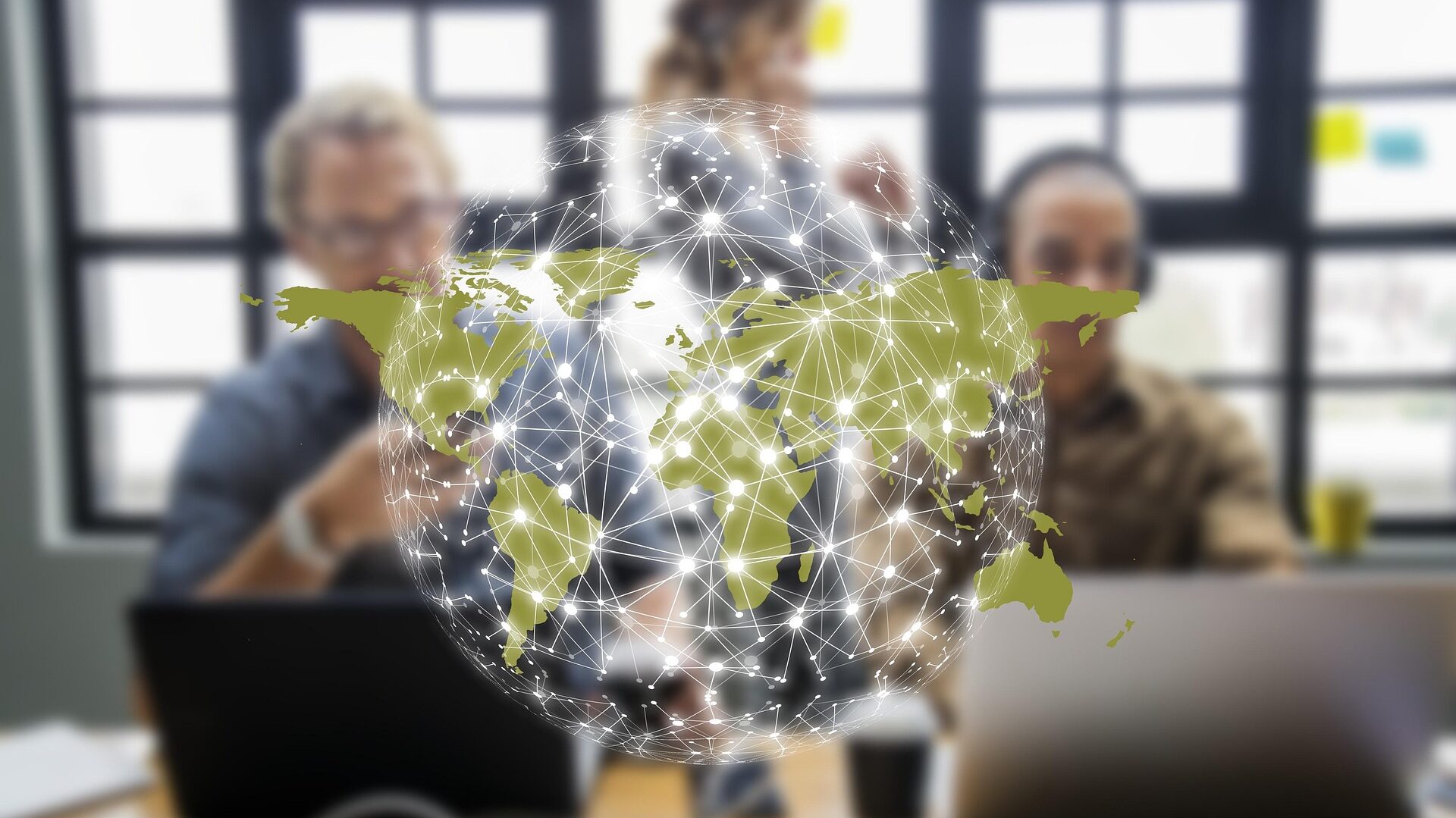 Globale Vernetzung durch Künstliche Intelligenz.