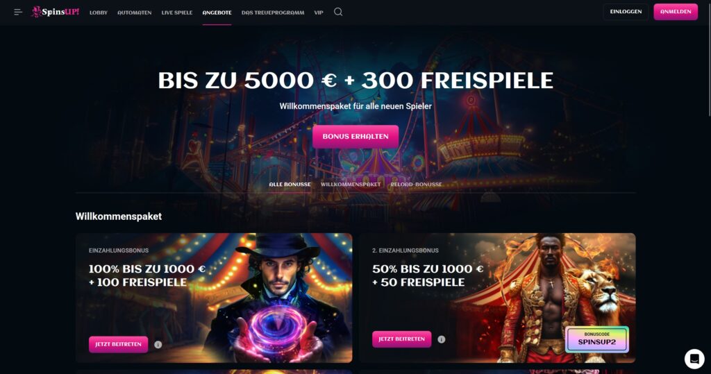 SpinsUp Casino Bonus