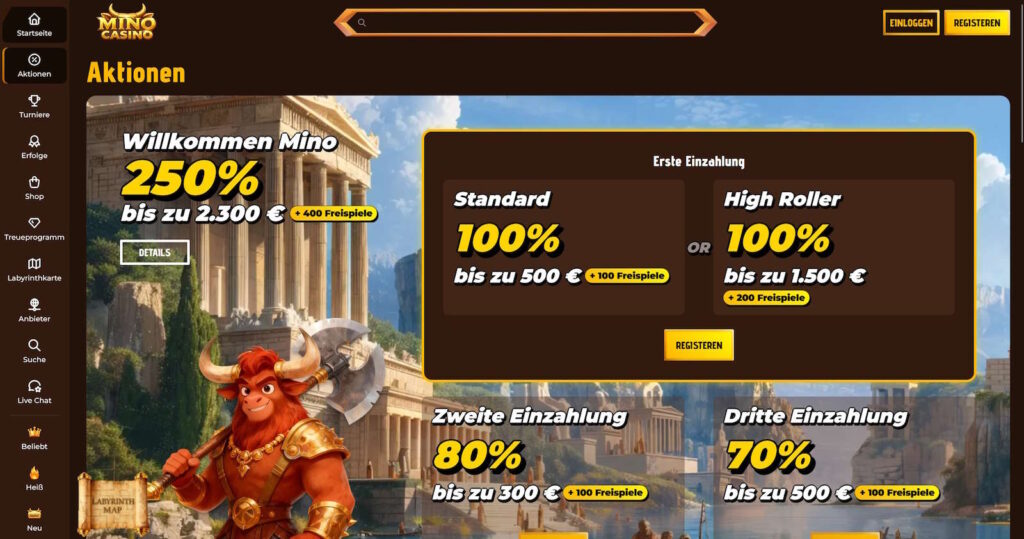 Mino Casino Bonusangebote
